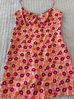 strapless open back dress Colour block dress main image 1
